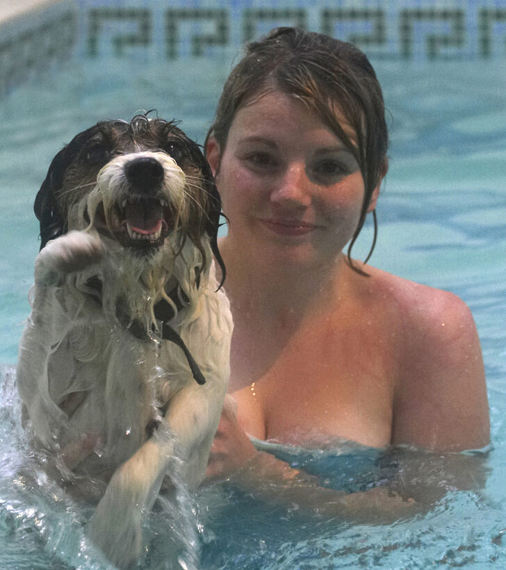 Bathing, Belle, Dog, Dogs, Kate, Muki, Parson Russell Terrier, Play, Playing, Playtime, Pool, Smile, Swim, Swimming, Terriers