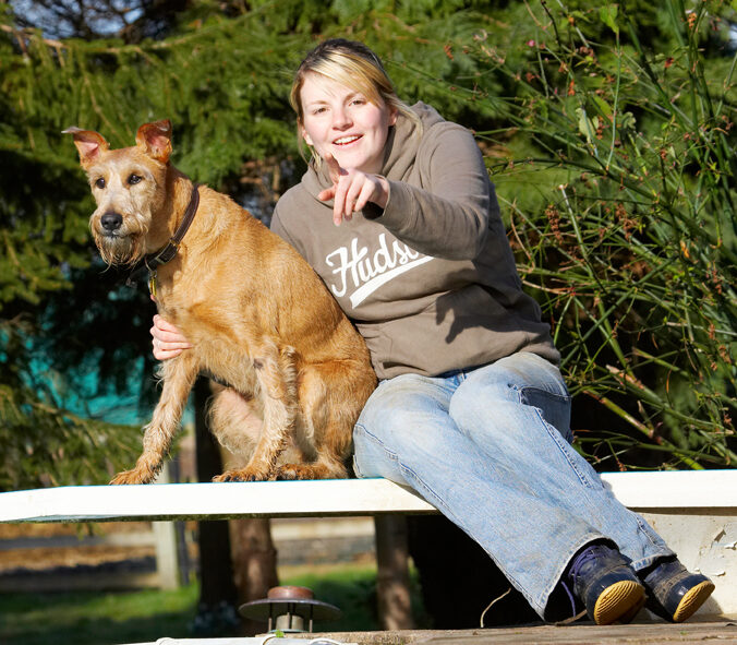 Animal, Animals, Blonde, Canine, Canines, Dog, Dogs, Irish Terrier, Kate, Land Mammal, Land Mammals, Play, Playing, Playtime, Terrestrial Mammal, Terrestrial Mammals, Terriers, Tintin, Woman