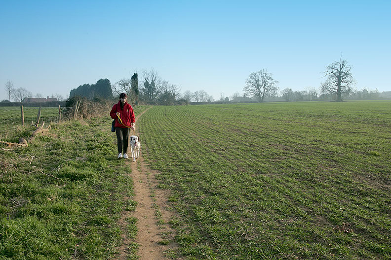 Cookie and Marjorie on the Footpath