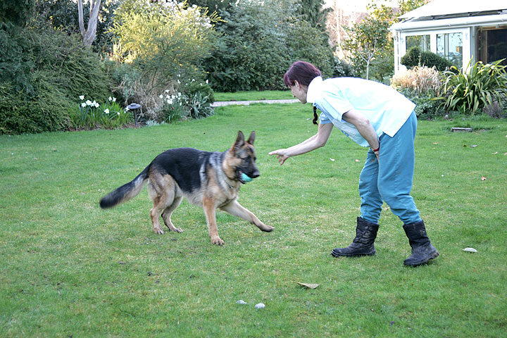 Paulo and Marjorie Playing Catch
