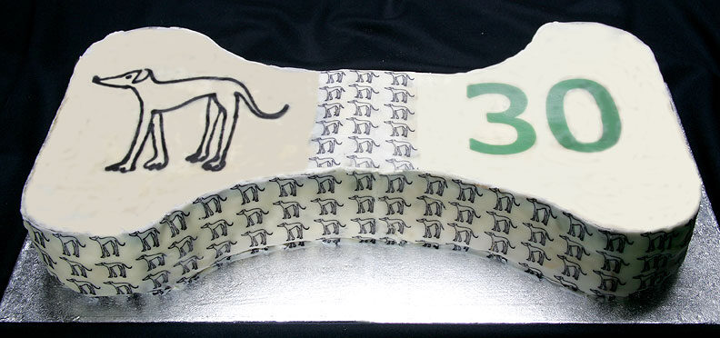 Retired Greyhound Trust Anniversary Cake