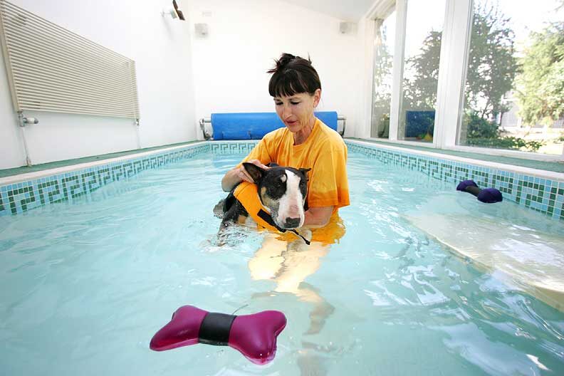 Tapa and Marjorie In the Pool