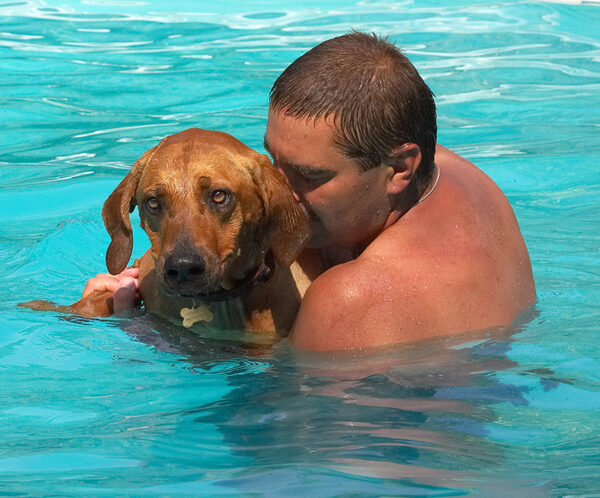 Phew, I'm glad this guy's in the pool with me