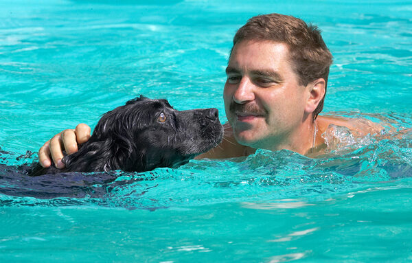 Gosh, another swimming lesson.  Don't leave me!