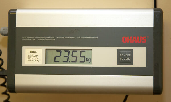 Wow, just look at that weight.  And if they take my collar off that will remove some more!