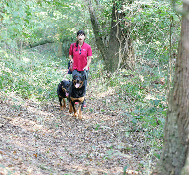 Missy and Ronan Walking Up The Path